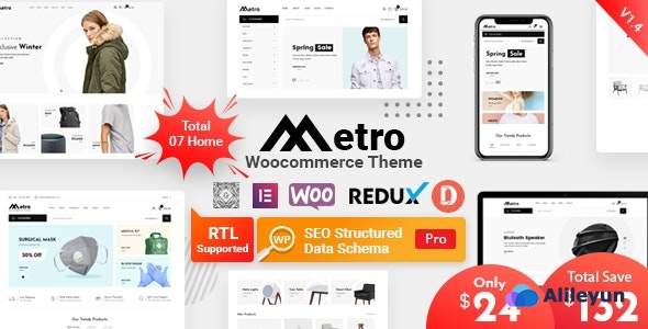 Metro 1.8.3 – 最小的WooCommerce WordPress主题【含中文语言包】