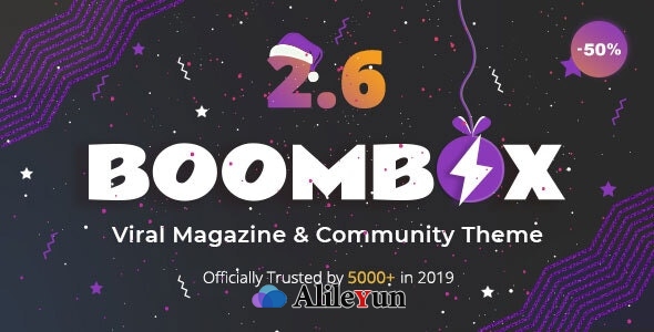 BoomBox 2.7.7 – WordPress病毒式杂志和社区网站主题【含中文语言包】