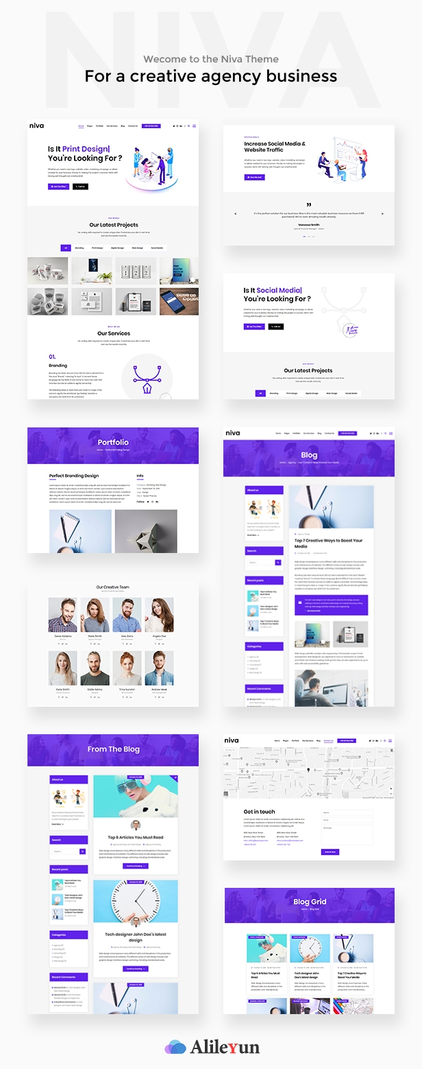 Niva v1.7.7 – Creative Agency WordPress主题