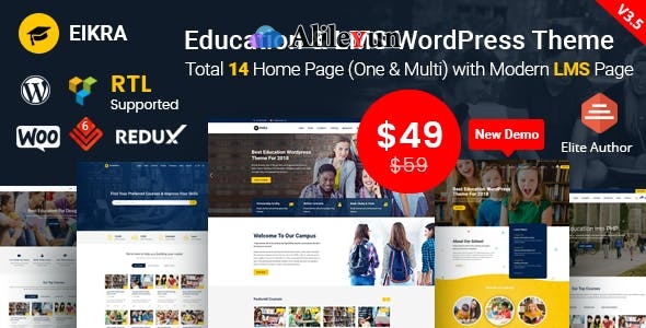 Eikra 4.2.2 – WordPress 教育机构院校主题【含中文语言包】