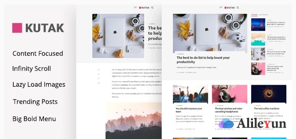 Kutak v2.2 – WordPress极致精简的个人现代博客主题【含中文语言包】
