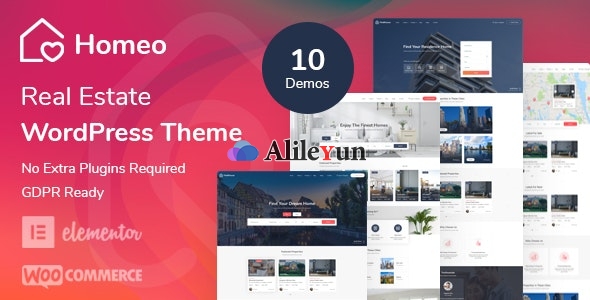 Homeo 1.2.7 – WordPress房地产公司业务主题【含中文语言包】