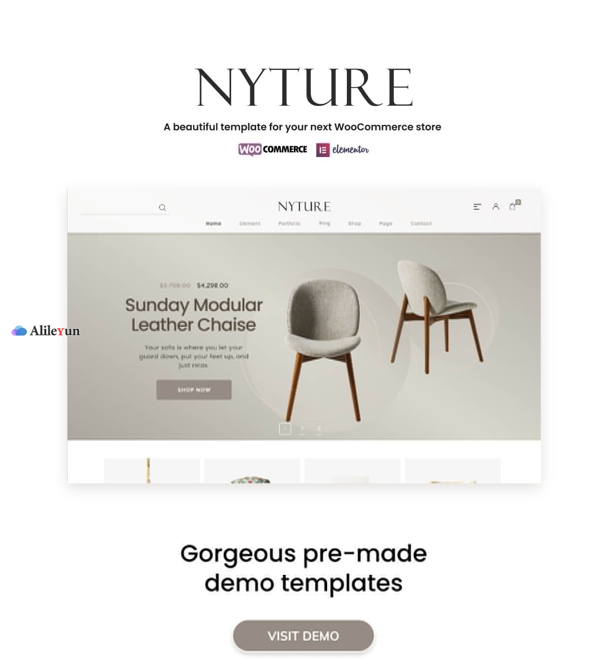 Nyture v1.0.2-Elementor WooCommerce主题【含中文语言包】