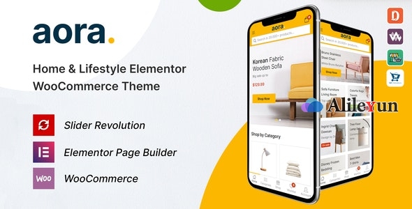 Aora 1.0.7 – WooCommerce家庭和生活方式网站主题【含中文语言包】