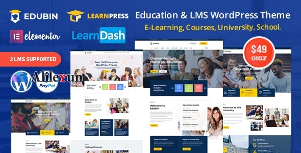 Edubin 6.9.7 – WordPress教育培训LMS主题【含中文语言包】