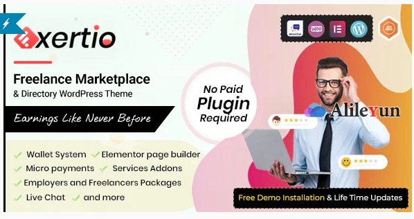 Exertio 1.0.1 – Freelance Marketplace WordPress 自由职业项目主题【含中文语言包】