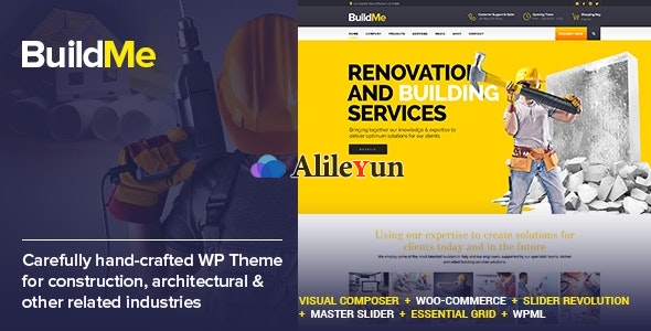 BuildMe 4.6 – WordPress建筑,装修装饰公司主题【含中文语言包】