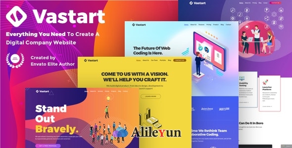 Vastart 1.2.47 – WordPress数字创业公司网站主题【含中文语言包】
