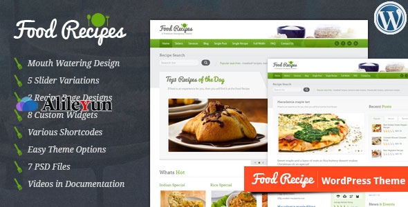 Food Recipes 4.0.5 – WordPress食谱美食网站主题【含中文语言包】