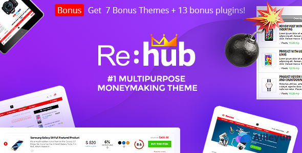 Rehub 14.7 – 会员营销，多厂商商店，社区主题【含中文语言包】
