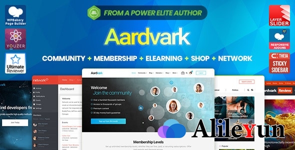 Aardvark 4.31 –社区，会员，BuddyPress主题【含中文语言包】