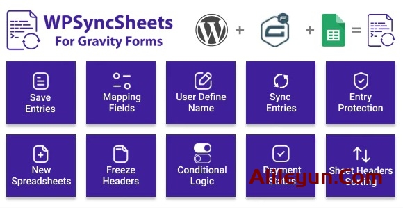 WPSyncSheets For Gravity Forms v3.1 – 重力表单 Google Spreadsheet 部件