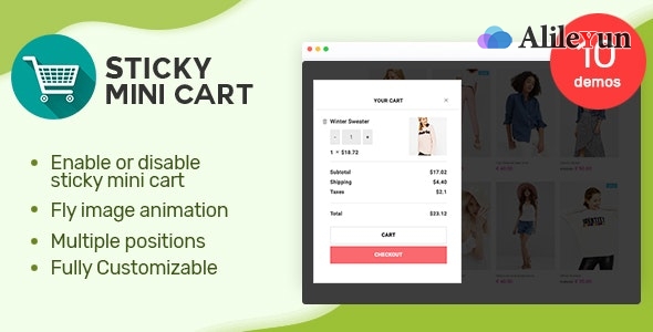 Sticky Mini Cart For WooCommerce 1.0.6 迷你购物车插件