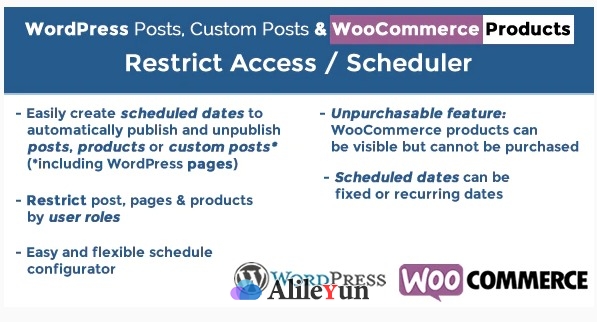 Post & Products Scheduler Restrict Access v5.4限制访问/计划程序（WPPS）插件