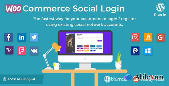 WooCommerce Social Login 2.3.5 社交登录插件