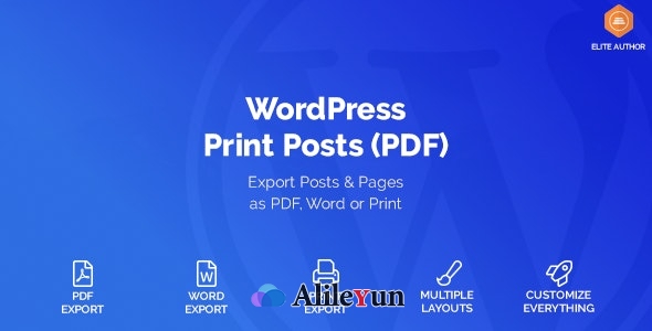 WordPress Print Posts & Pages (PDF) 1.5.5 文章页面打印插件