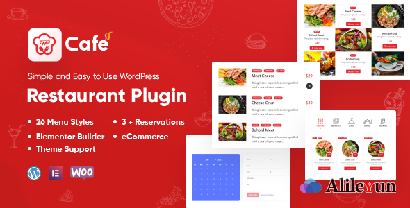 WP Cafe v1.3.5 – WooCommerce餐厅预订，食物菜单和食物订购插件