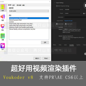 【插件】Voukoder v8 视频编码输出插件(中文)_支持 PR/ME/AE/VEGAS（仅Win）