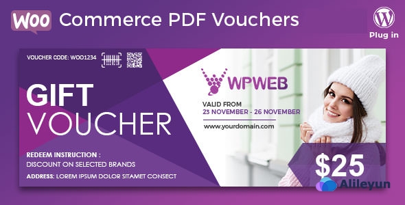 WooCommerce PDF Product Vouchers 4.2.9 产品代金券插件