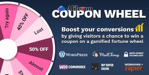 Coupon Wheel For WooCommerce and WordPress 3.3.9 大转盘优惠券插件