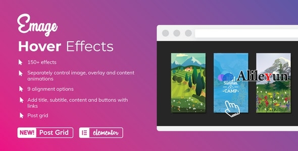 Emage – Image Hover Effects for Elementor 4.3.1 图像悬停效果插件