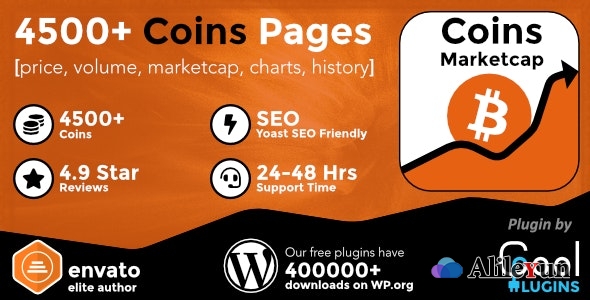 Coins MarketCap 4.1 – WordPress加密货币插件