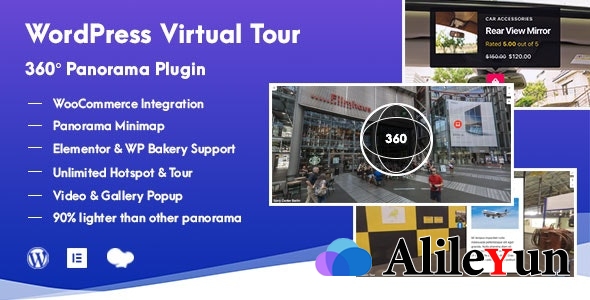 WordPress Virtual Tour 360 Panorama Plugin 1.0.7 – 实景视频画廊插件