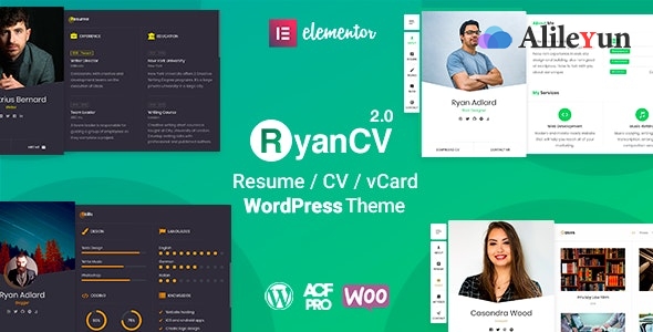 RyanCV 2.0.7 –WordPress简历主题【含中文语言包】