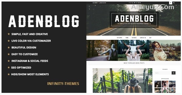 Aden v3.1.7 – 最小的WordPress博客主题【含中文语言包】