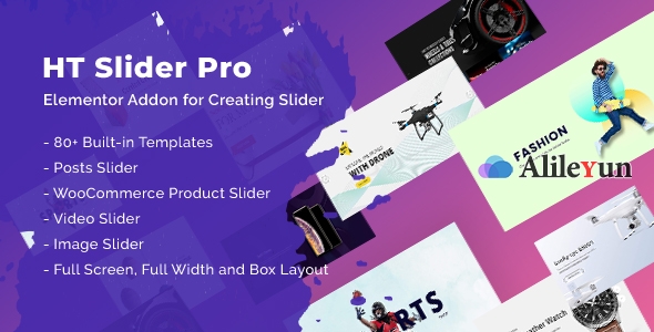 HT Slider Pro For Elementor v1.0.8 使用Elementor为WordPress网站创建滑块插件