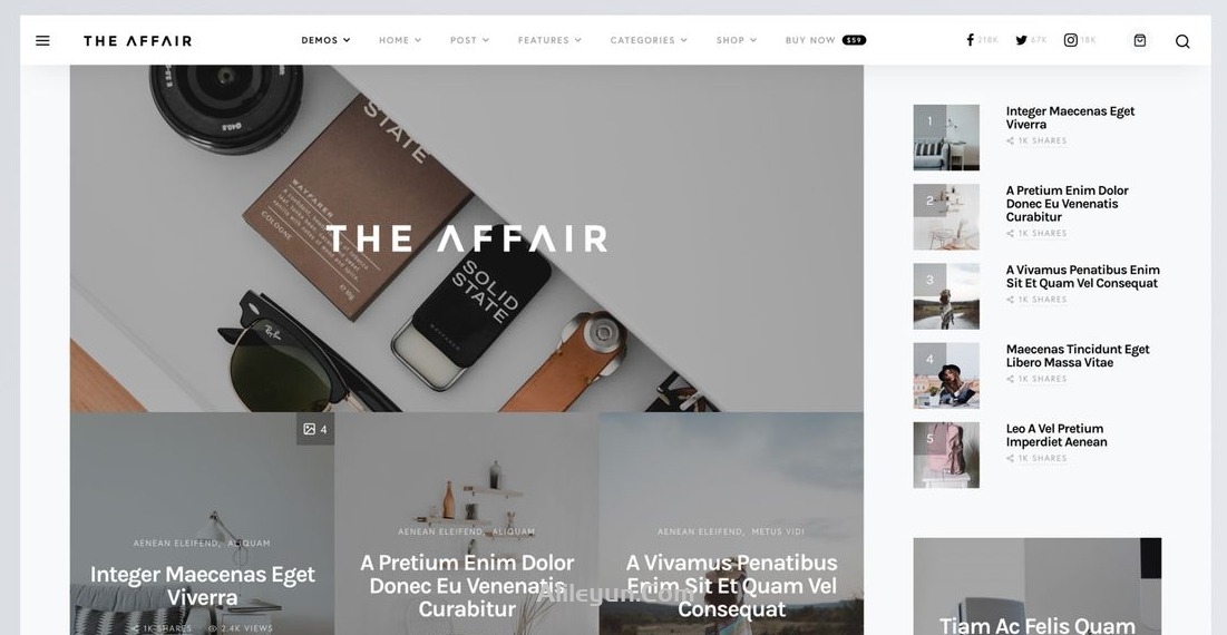 The Affair v3.4.6 – 个人博客和杂志的创作主题【含中文语言包】