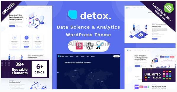 Detox v1.7 – 数据科学和分析WordPress主题【含中文语言包】