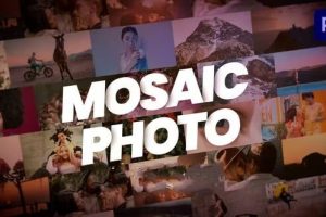 PR预设-多屏视频墙照片墙动画展示社交媒体活动宣传相册片头Mosaic Photo Reveal