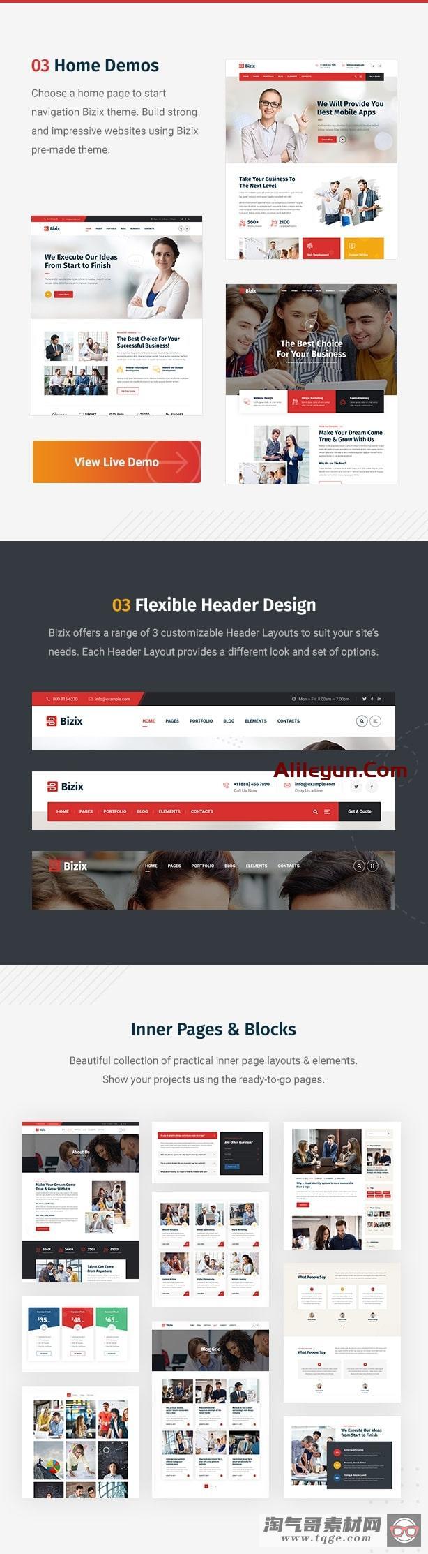 Bizix 2.0.0 – WordPress企业和商业网站主题【含中文语言包】