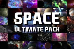 视频素材-36个浩瀚星云宇宙太空三维行星陨石银河星球动画 Space Ultimate Pack