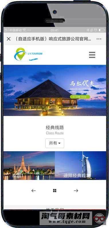 （自适应手机版）响应式旅游公司官网类网站织梦模板 HTML5旅游签证公司网站源码下载