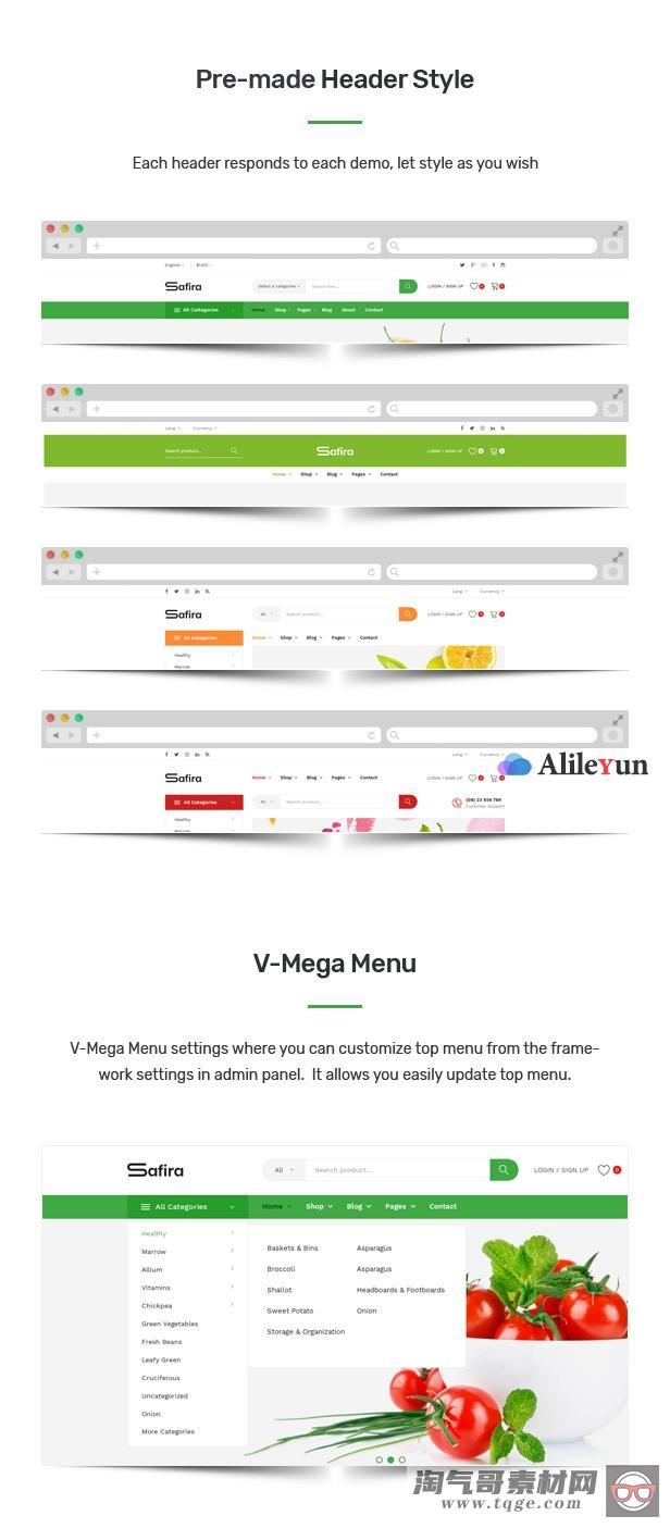 Safira v1.0.7 - WooCommerce 有机食品商店主题【含中文语言包】