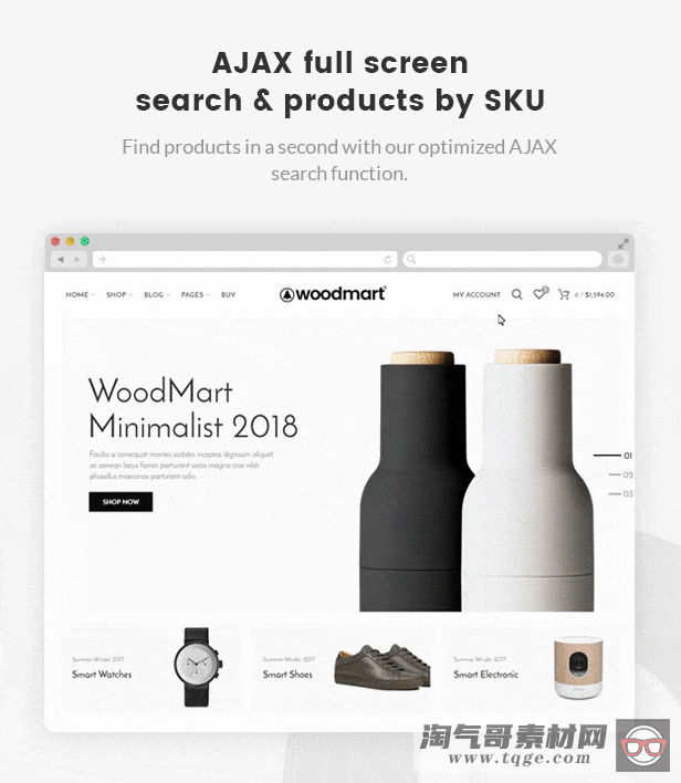 WoodMart 6.0.0 – 自适应WooCommerce WordPress主题【含中文语言包】