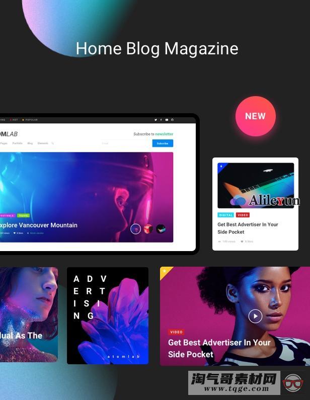 Atomlab v1.9.0 - 启动登录页面WordPress主题【含中文语言包】