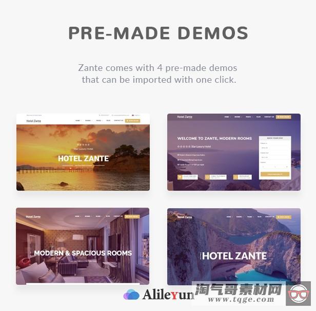 Hotel Zante v1.3.4.4 - 酒店预订WordPress主题【含中文语言包】