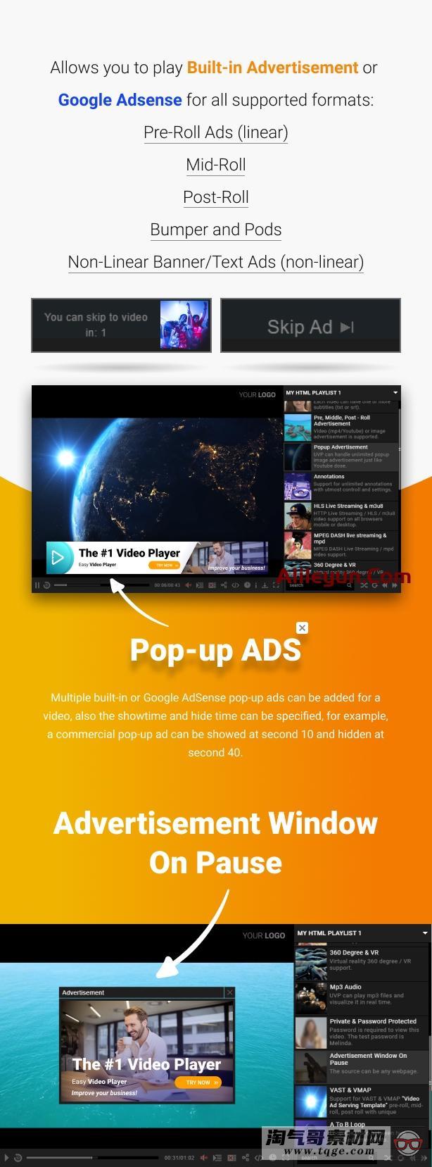 Ultimate Video Player WordPress Plugin v8.4 终极视频播放器Wordpress插件