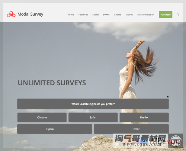 Modal Survey 2.0.1.8.4 – WordPress 投票调查插件