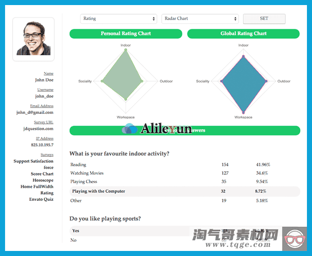 Modal Survey 2.0.1.8.4 – WordPress 投票调查插件