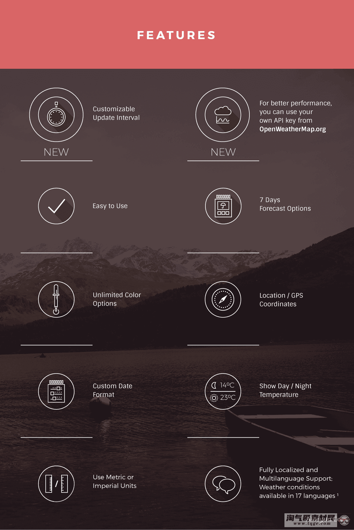 Weather v4.4.3 - WordPress简单天气插件天气简码和小部件