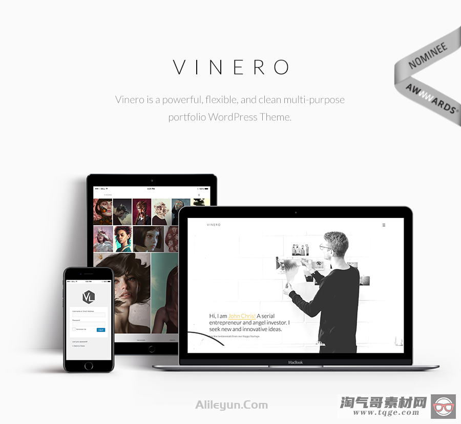 Vinero v2.2.1 - 创意多用途WordPress主题【含中文语言包】