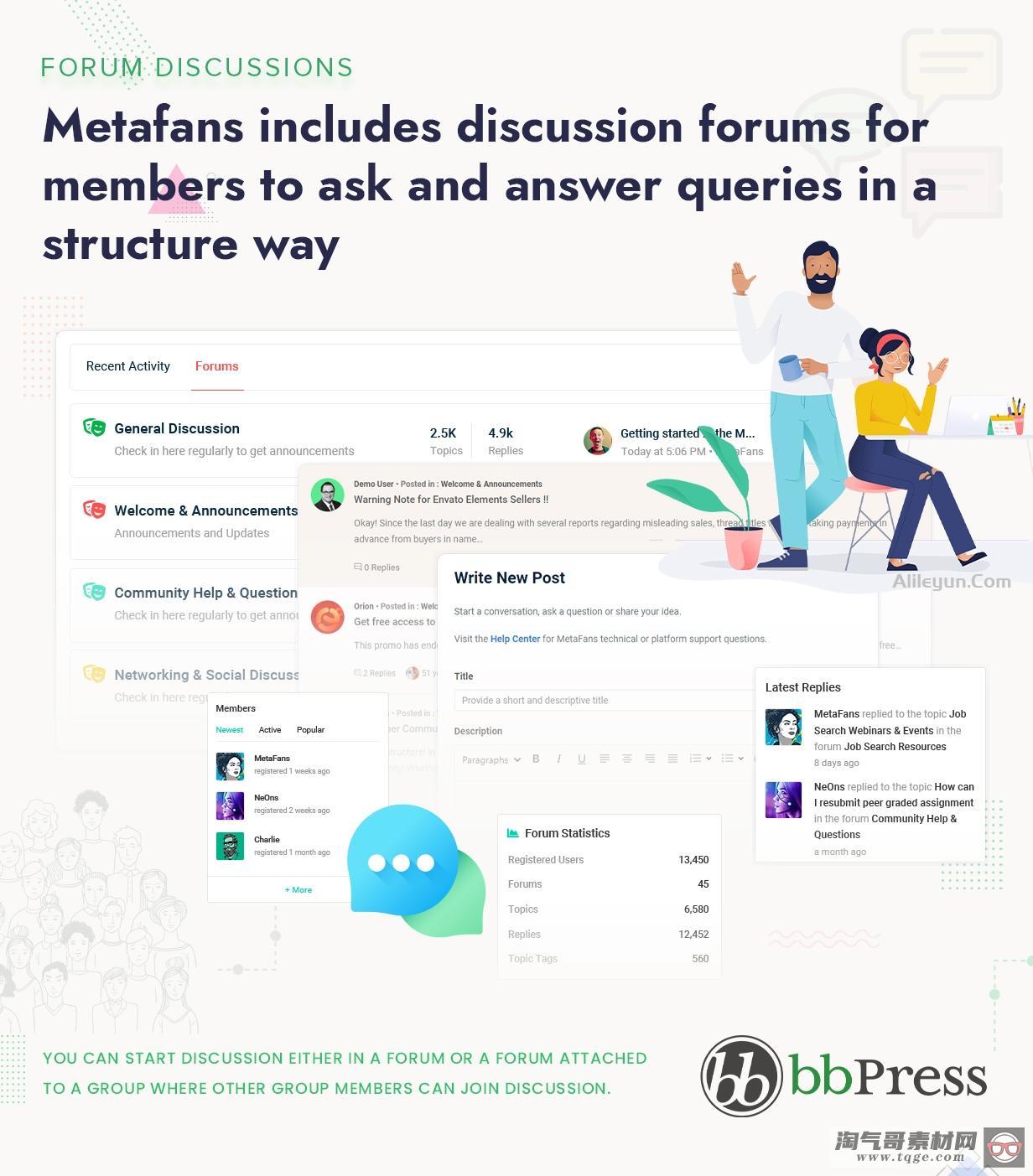 MetaFans v1.1.1 - 社区和社交网络BuddyPress主题【含中文语言包】