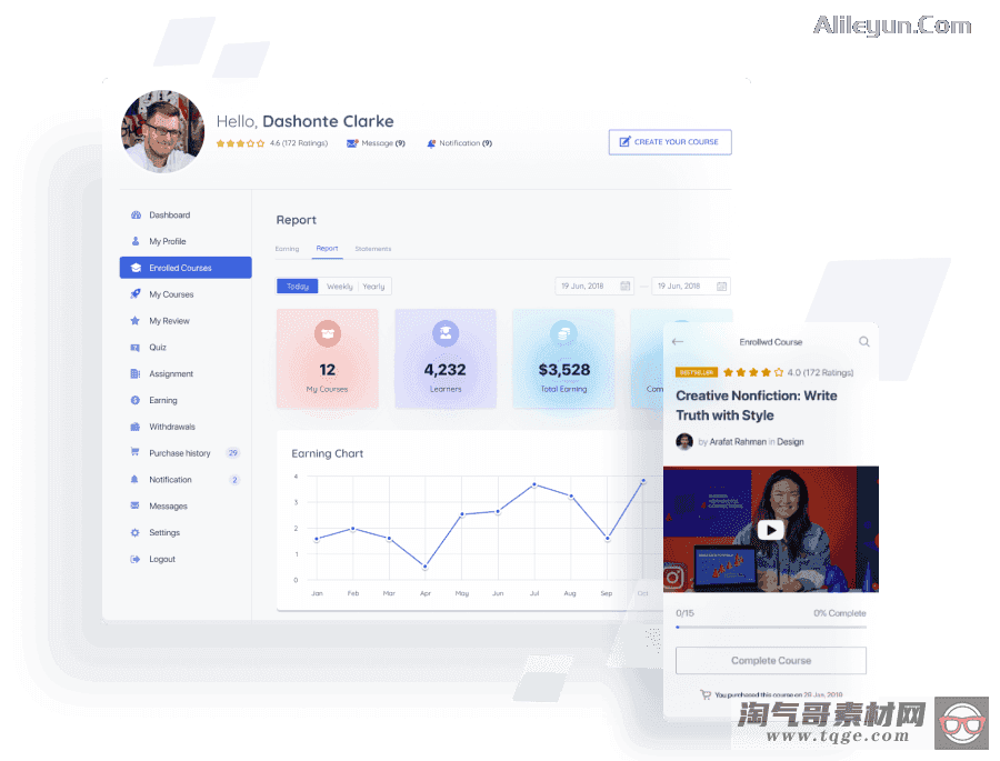 Tutor LMS Pro 1.8.9 – WordPress LMS 在线课堂学习管理系统插件