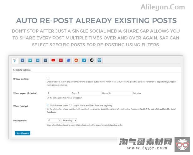 Social Auto Poster 4.0.9 社交海报WordPress插件